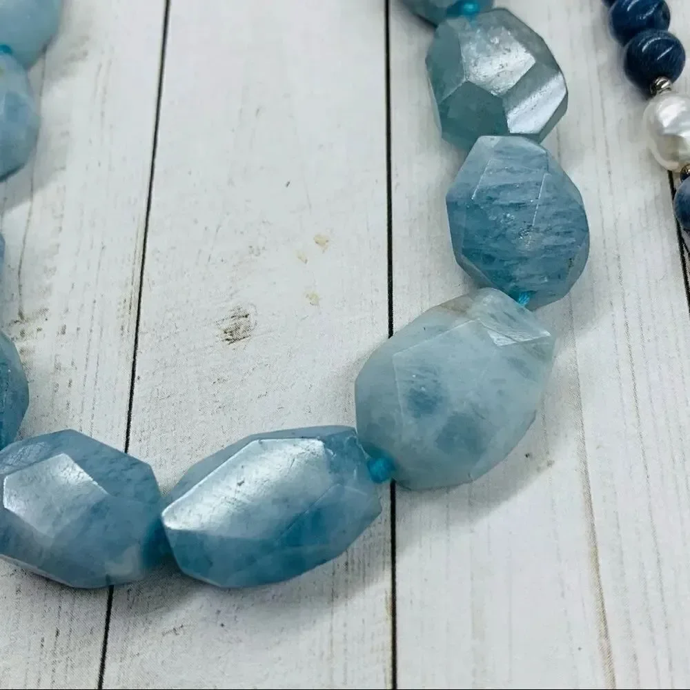 Stone and Pearl Necklace Bundle‎